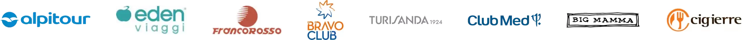 Partner convenzionati: Alpitour, Eden Viaggi, Francorosso, Bravo Club, Turisanda, Club Med, Big Mamma, Cigierre